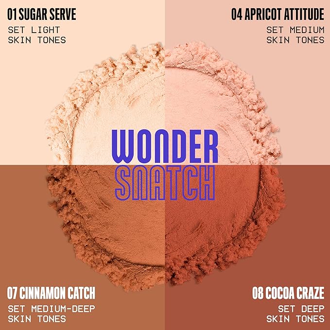 NYX PROFESSIONAL MAKEUP Wonder Snatch Setting Powder, Lifting Loose Powder With Up To 16HR Wear - Cinnamon Catch (Translucent Rich)