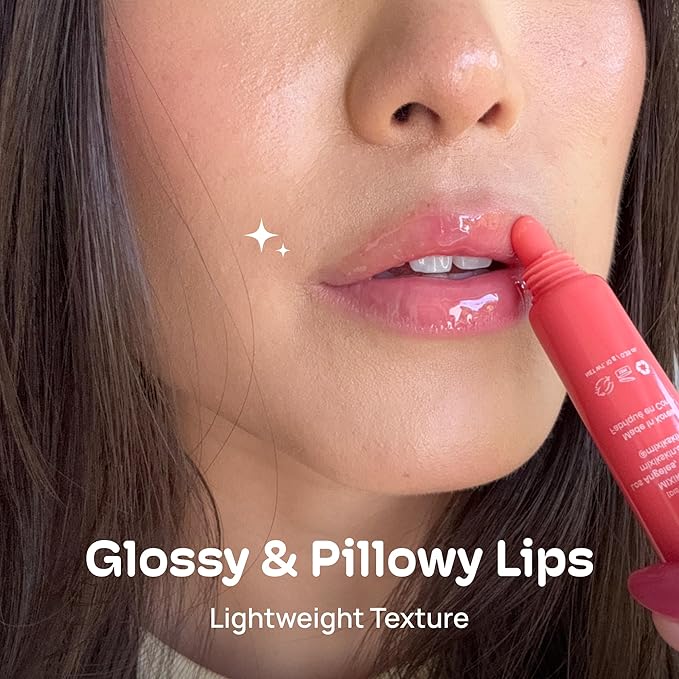 MIXIK 123 Lip Jelly, Sheer Glossy Lip Gloss with Vitamin 10 Complex & Nourishing Oils, Hydrating, Vegan, Cruelty-Free, Non-Sticky Jelly Lip Stain, 0.3 fl oz (9ml) (Tangerine Dream)