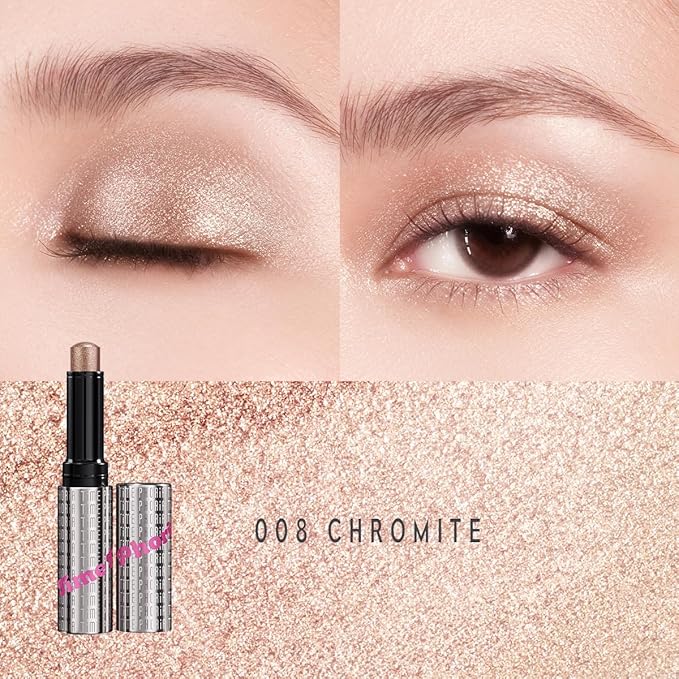 ILLUMINA JELLY EYESHADOW STICK - Long-Lasting Jelly Texture Blendable Eye Shine Stick | Crease-Proof, No Fallout, One-Swipe High-Impact Color | All-Day Wear (008 CHROMITE)