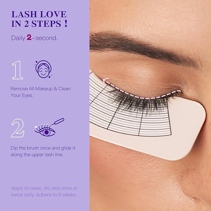 Lash Serum for Eyelash Growth, Premium Lash Enhancing Serum for Women & Men with Advanced Formula Volumizing Longer Fuller and Thicker Looking Lashes, Vegan & Cruelty-Free