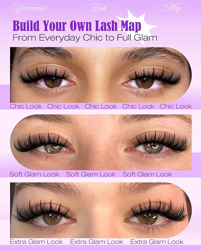 Spikes Lash Clusters Kit Wispy Manga Lash Clusters D Curl 10-18mm Anime Eyelash Clusters Fluffy Individual Lashes with Spikes DIY Lash Extension Kit with Bond and Seal and Lash Tweezers for Salon Look