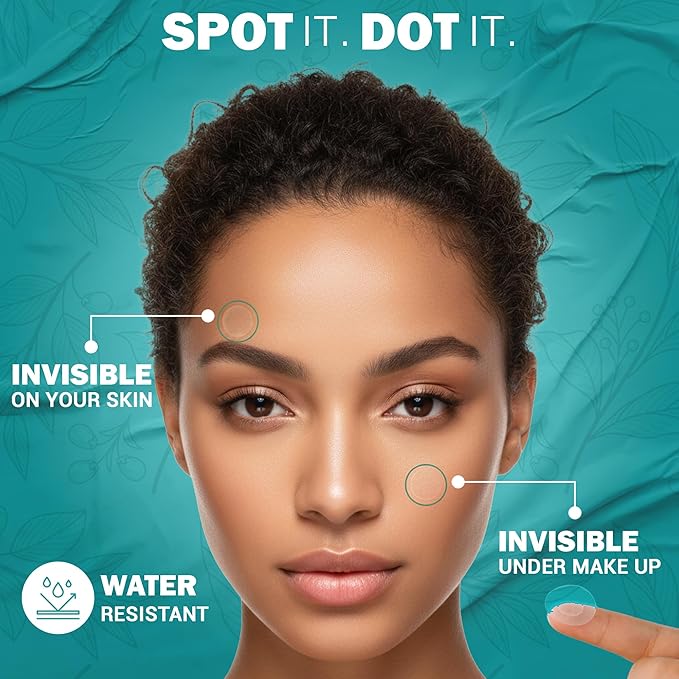 Mubo Care Pimple Patch – Hydrocolloid Acne Dots for Face, Invisible and Waterproof Blemish Spot Treatment – Fast Healing Pimple Stickers for All Skin Types (72 Count (Pack of 2))