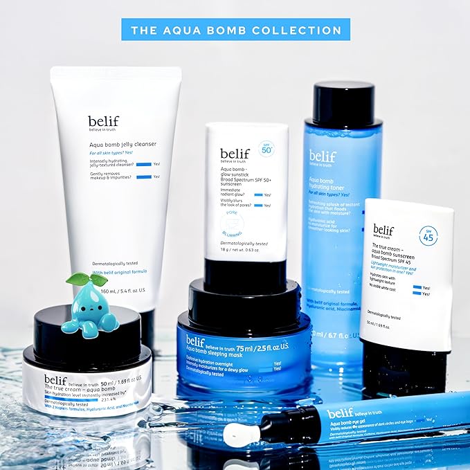 belif Jelly Hydrating Deep Cleanser – Low pH Mild & Gentle Gel-to-Foam Face Wash for Daily Deep Pore Cleansing, Hydrating and Refreshing for All Skin Types, Korean Skincare, 5.4 fl.oz (Old Formula)