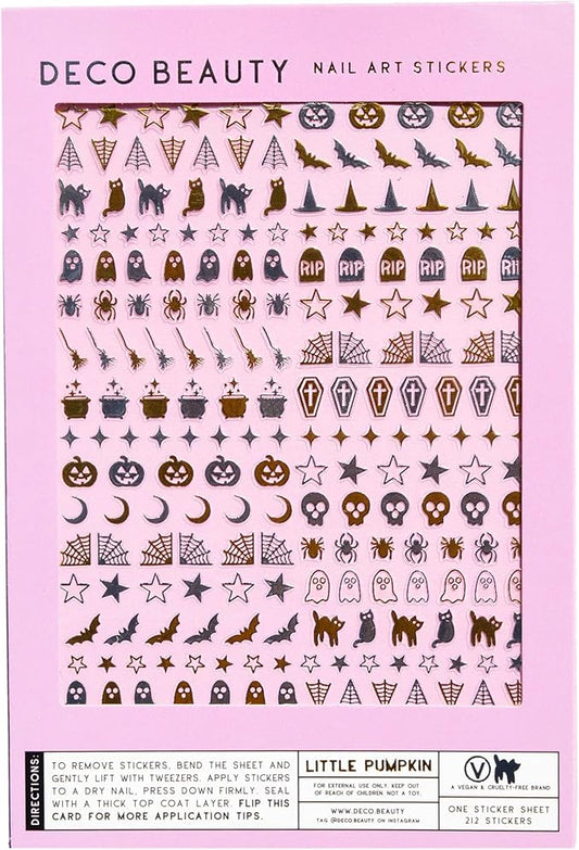 Deco Beauty Little Pumpkin-Super Thin & Easy-to-Apply Nail Art with The Cutest Designs-Durable & Long-Lasting Nail Art Stickers and Decals for Women, for DIY at-Home Manicures & Salon-Quality Nails