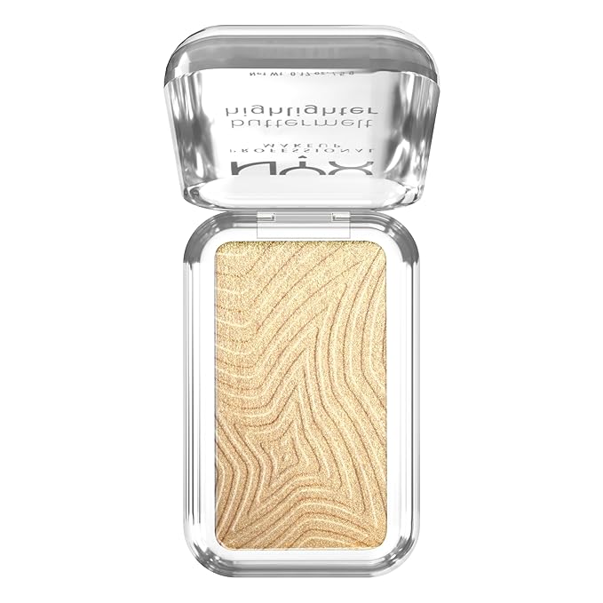 NYX PROFESSIONAL MAKEUP Buttermelt Highlighter, Powder Highlighter Makeup, With Up to 12H Wear and High Impact Glow - 25 Butta Than Gold (Light Gold)