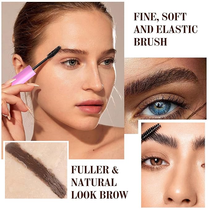 2 Packs Eyebrow Gel, Buildable, Creates Full, Voluminous-Looking Brows, Locks Hairs In Place, 24hrs for Soft Full Brows, 5g (01#)