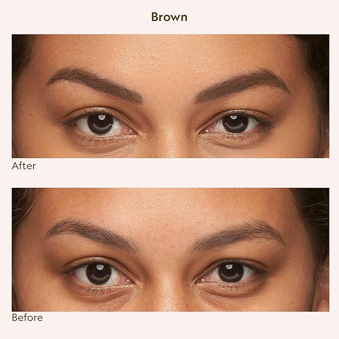 YENSA Brows On Brows Super Defining Tinted Eyebrow Gel - Long-Wear Shaping Eye Brow Gel with Superfoods for Color & Thickness - Combs, Shapes & Locks Eyebrows into Place - Brown (0.17 oz)