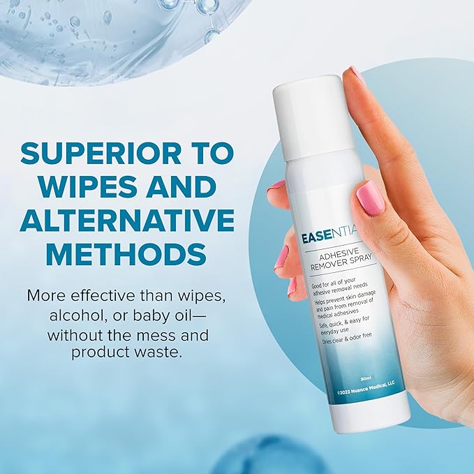 Ultimate Hassle-Free Adhesive Remover Spray – 100% Silicone-Based Formula – Quick Drying, Gentle, Odor-Free, Minimal Residue Skin Adhesive Remover - No-Sting for Sensitive Skin & Everyday Use - 80 ml