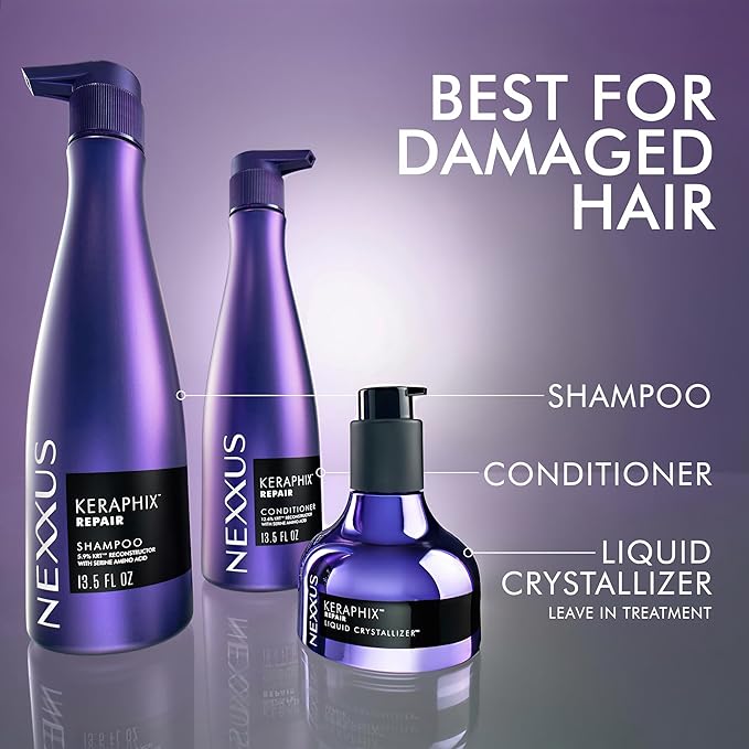 Nexxus Keraphix Conditioner Keraphix with ProteinFusion for Damaged Hair With Keratin Protein and Black Rice 13.5 oz