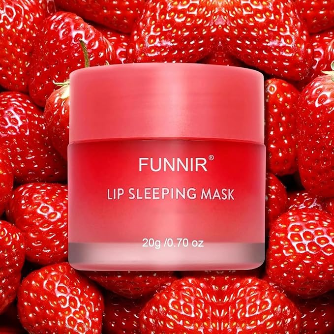 FUNNIR Nourishing Lip Sleeping Mask Pack of 2 – Hydrating Overnight Lip Mask with Berry Extracts for Soft, Smooth & Healthy Lips, 20g