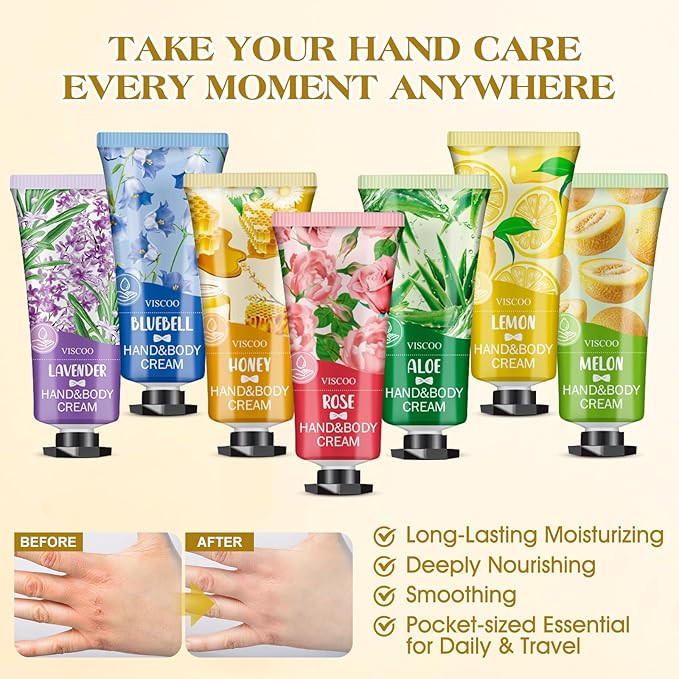 84 Pack Hand Cream Gifts Set for Women, Valentines Day Gifts for Her, Birthday Gifts for Women, Teacher Appreciation, Mini Moisturizing Hand Lotion Travel Size in Bulk for Dry Cracked Hands
