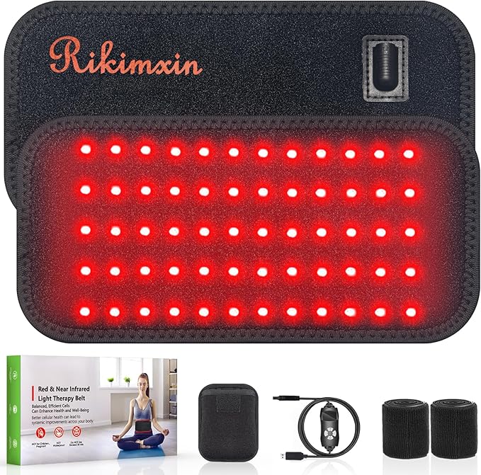 Red Light Therapy for Body, 3-in-1 LED Bead with Timer, 660nm & 850nm Portable Infrared Light Therapy Belt, Wearable Wrap Home Red Light Therapy Pad for Body