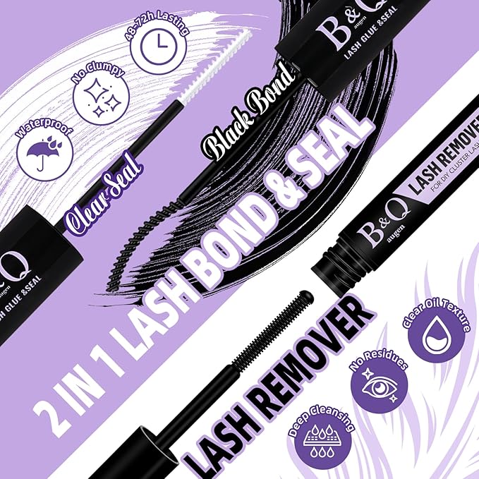B&Q Fluffy Lash Clusters Kit UltraSoft Cluster Eyelash Extensions, 100+150D Volume Eyelash clusters 10-18mm Lash Extension Kit, D Curl Individual Lashes kit with lash Applicator Tool (100+150D Set)