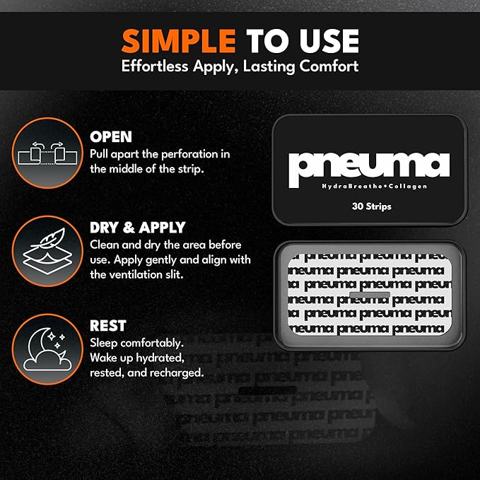 PNEUMA Vegan Collagen Strips - Overnight Skin Nourishment & Hydration Patches - Pain Free Removal, Hypoallergenic, Latex Free, Gentle Adhesive, Vitamin E Infused, 30 Count