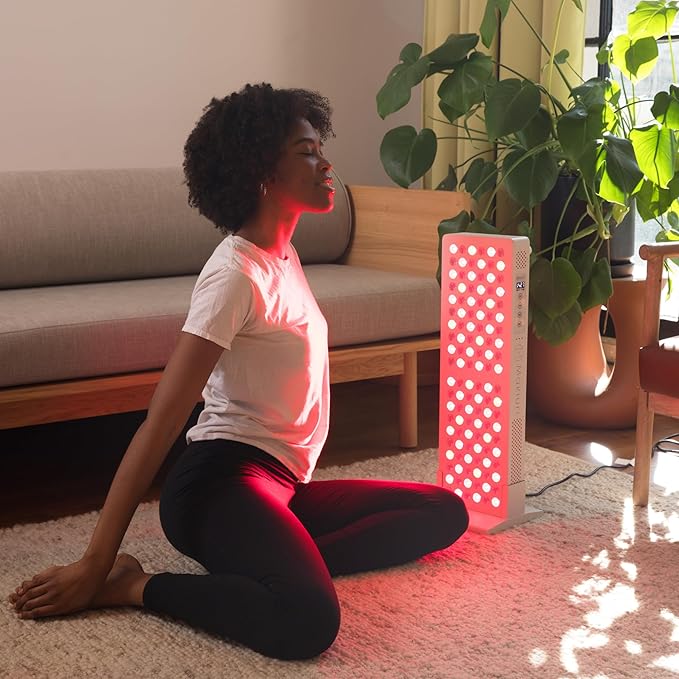 Makiuri Red Light Therapy Lamp | LED Light Therapy Panel for Face & Body | Infrared & Red Light in 5 Wavelengths | Supports Relaxation, Skin Appearance & Overall Wellness | Venus (White 120 LED)