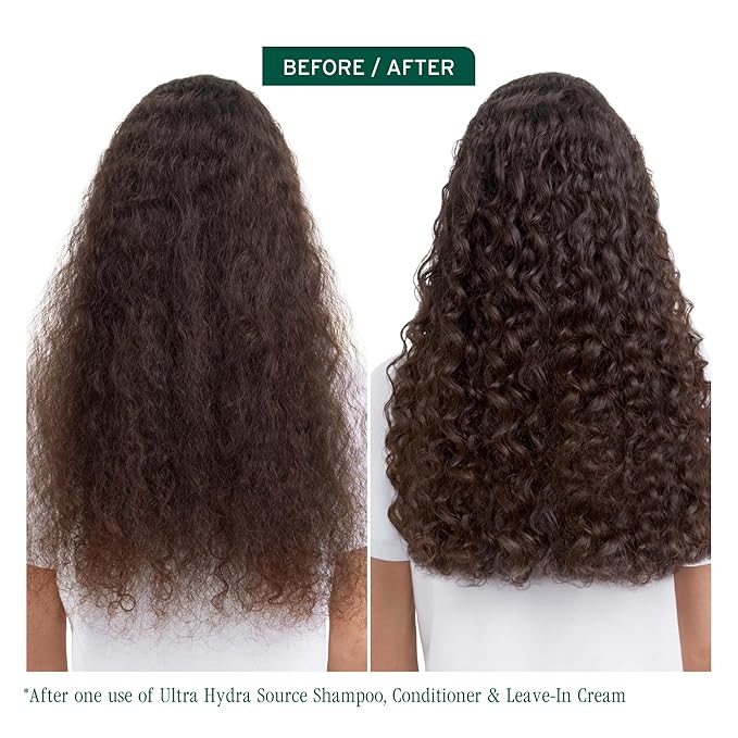 Biolage Ultra Hydra Source Shampoo - Deeply Moisturizes and Hydrates Very Dry Hair, Cleanses and Tames Frizz, For Thick, Coarse Hair, Infused with Cupuaçu Butter & Salicylic Acid, 13.5 Fl Oz