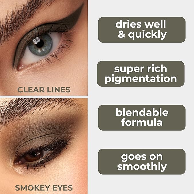 Lamel Matte Liquid Eyeshadow - Long Lasting Waterproof Eye Tint - Quick-Drying, Hypoallergenic Eye Makeup - Creamy & Smooth Formula - Gray Matte Cream Eyeshadow - Maad Eyes, №403, 5.2ml / 0.17oz