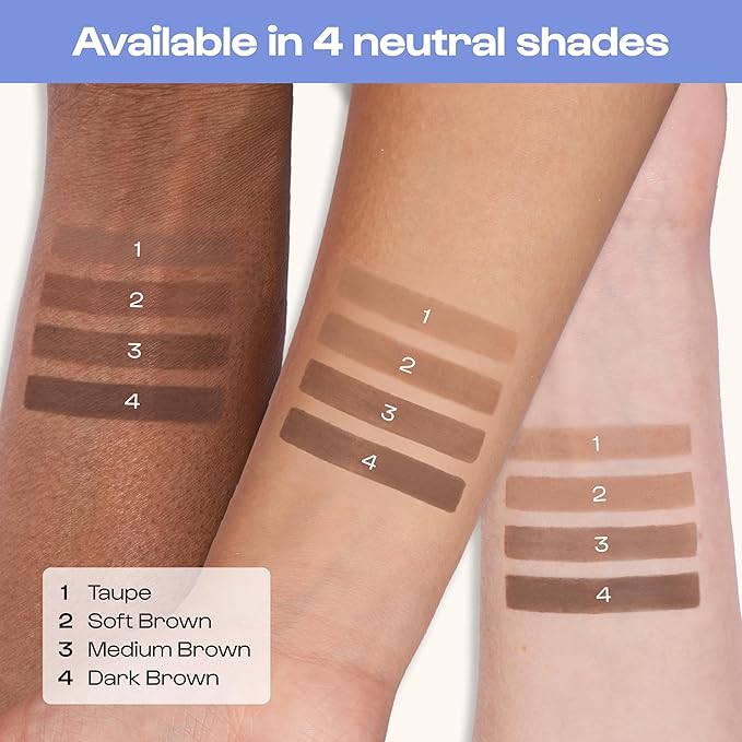 ALLEYOOP Swift Eyebrow All-In-1 Brow Definer with Built-In Sharpener & Spoolie Brush, Water & Smudge Resistant and Eyebrow Pencil for Women, Natural Matte Finish, Vegan, Cruelty-Free (Dark Brown)