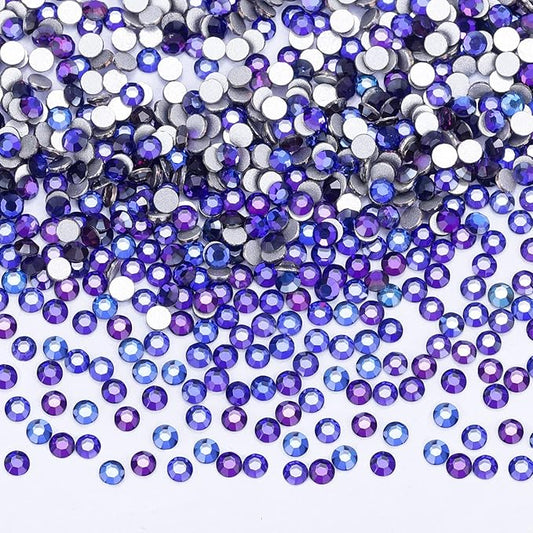1440Pcs Purple Velvet Crystal Rhinestones,Glass Flatback Rhinestones Gemstones Small for Nail Face Makeup Art Crafts Clothes Decoration - (SS4,1.6mm,Purple Velvet)