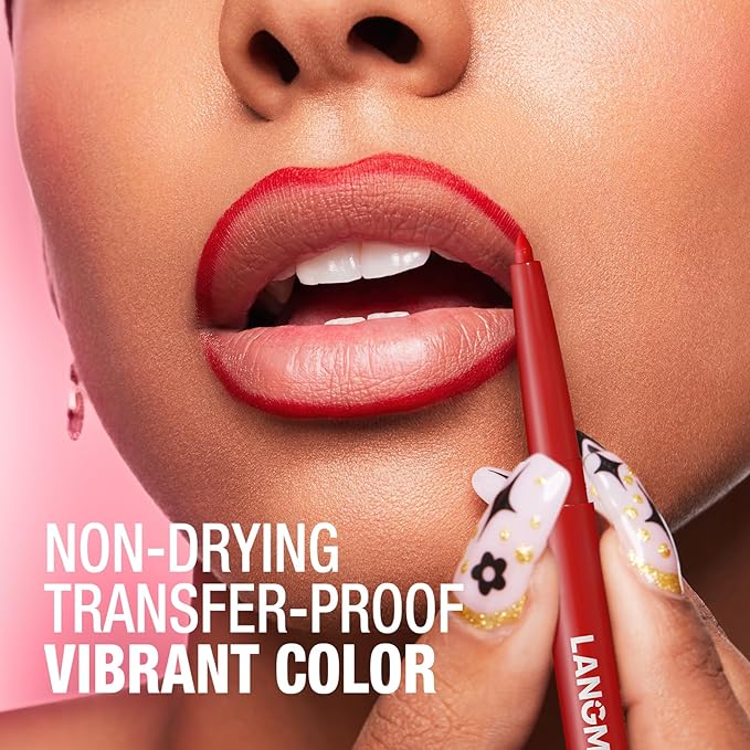 LANGMANNI 8Pcs Sculpting Matte Velvet Lip Liner Set,Smooth Creamy Texture,Waterproof And High Pigmented For Girls Daily Application Lip Makeup(5+6+7+8+9+10+11+12)