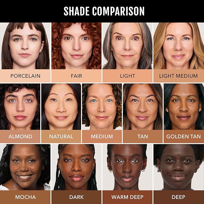 No Makeup Makeup Long-Lasting Lightweight Foundation & Brush Duo | Cruelty-Free, Fragrance-Free, Buildable, Transfer-Proof Makeup (Light Medium)