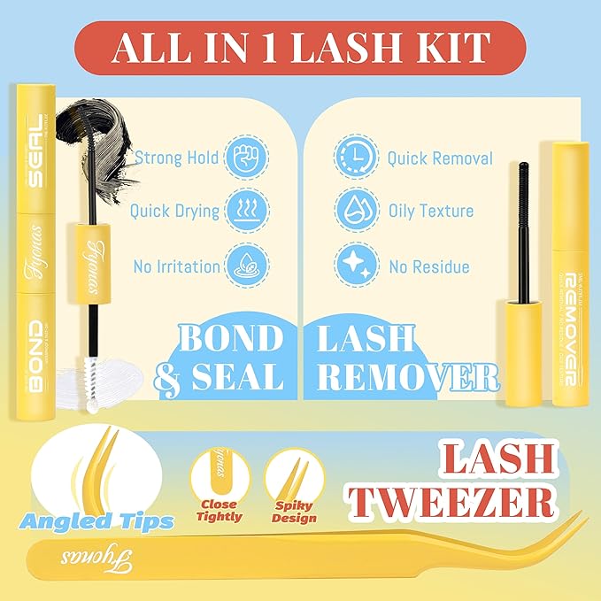 Fyonas Manga Lash Clusters Kit Spiky Anime Cluster Eyelash Extensions 270Pcs D Curl Volume Fluffy Eyelash Clusters 10-16mm DIY Fairy Wispy Individual Lashes Kit Natural Look (Crystal Spire Kit)