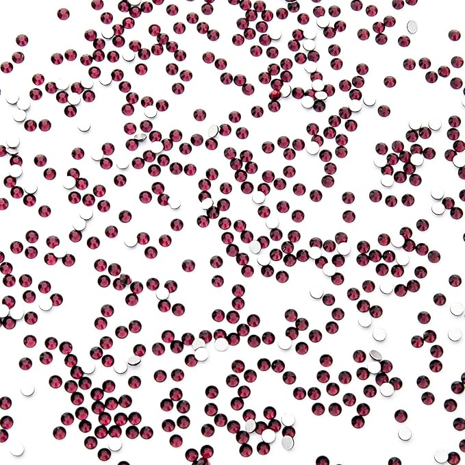 1440Pcs Amethyst Crystal Rhinestones,Glass Flatback Rhinestones Small Gemstones for Nail Face Makeup Art Crafts Clothes Decoration - (SS4,1.6mm,Amethyst)