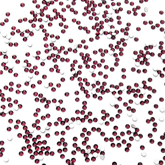 1440Pcs Amethyst Crystal Rhinestones,Glass Flatback Rhinestones Small Gemstones for Nail Face Makeup Art Crafts Clothes Decoration - (SS4,1.6mm,Amethyst)