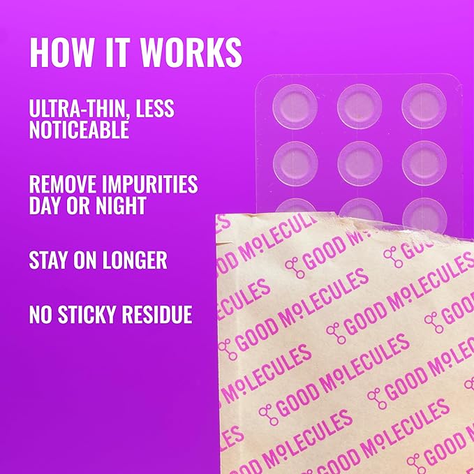 Good Molecules Pimple Patches Pack 3 – 180 Patches (60 × 3 Pack) | Ultra-Thin Hydrocolloid Acne Patches to Conceal Breakouts, Blackheads & Blemishes