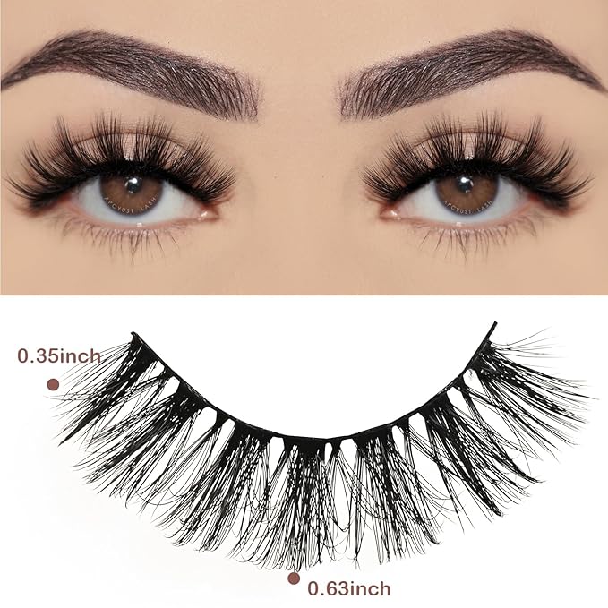 Wispy Lashes Bulk 30 Pairs Natural Strip Eyelashes Wholesale Volume Doll Eye Lash Sets Short Thick Fluffy False Mink Eyelash Strips Full Small Fake Pestañas Postizas with Portable Pack