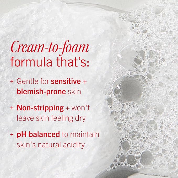 First Aid Beauty Ultra Gentle Cream-to-Foam Facial Cleanser – Makeup Removing Face Cleanser - Face Wash with Colloidal Oatmeal & Glycerin, for Sensitive, Acne & Blemish-Prone Skin, 10 oz