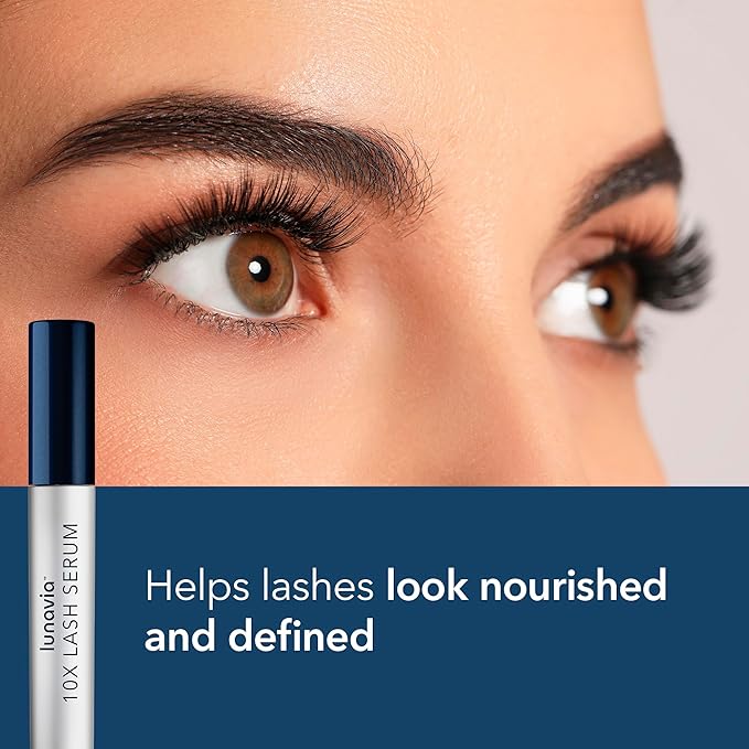 10X Lash Serum - Eyelash Serum with Peptide & Botanical Lash Conditioner for Healthier, Stronger-Looking Lashes - Nourishing Lash Serum with Ginseng Extract for Daily Lash Care