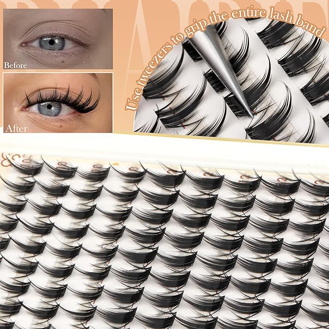 Fairy Lash Clusters Manga 10-12mm Short Eyelash Clusters Natural Lashes Clusters Wispy Cluster Eyelash Extensions Cluster Lashes C Curly Individual Lashes DIY Lash Extensions by Ruairie
