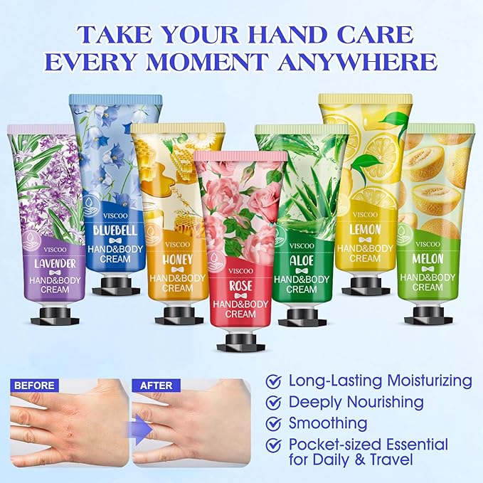 42 Pack Hand Cream Gifts Set for Women, Valentines Day Gifts for Her, Birthday Gifts for Women, Teacher Appreciation, Mini Moisturizing Hand Lotion Travel Size in Bulk for Dry Cracked Hands