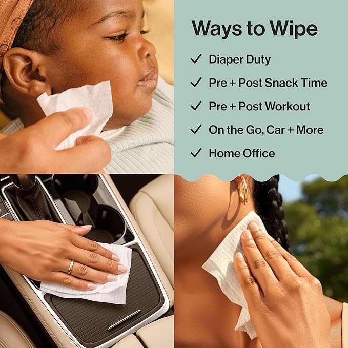 The Honest Company Hypoallergenic Multi-Use Baby Wipes for Sensitive Skin, Geo Mood, 60 Count