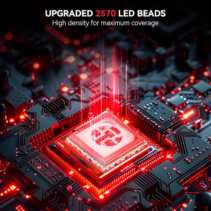 Largest 2570 LEDs Full Body Red Light Therapy Mat, Premium TPU Red Light Therapy for Body Pain Relief, 660nm 850nm Infrared Light Blanket with Adjust Timer & Intensity, Pro Therapy Mat at Home