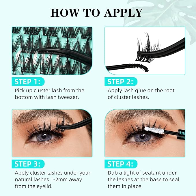 Lash Clusters Kit 140pcs Manga Lash Extension Kit Anime Cluster Lashes Natural Look with Waterproof Lash Bond and Seal, Lash Tweezer with Wet Look Ultra-Thin Band Anime Lashes(Puppy-Kit,C-10-18mm)