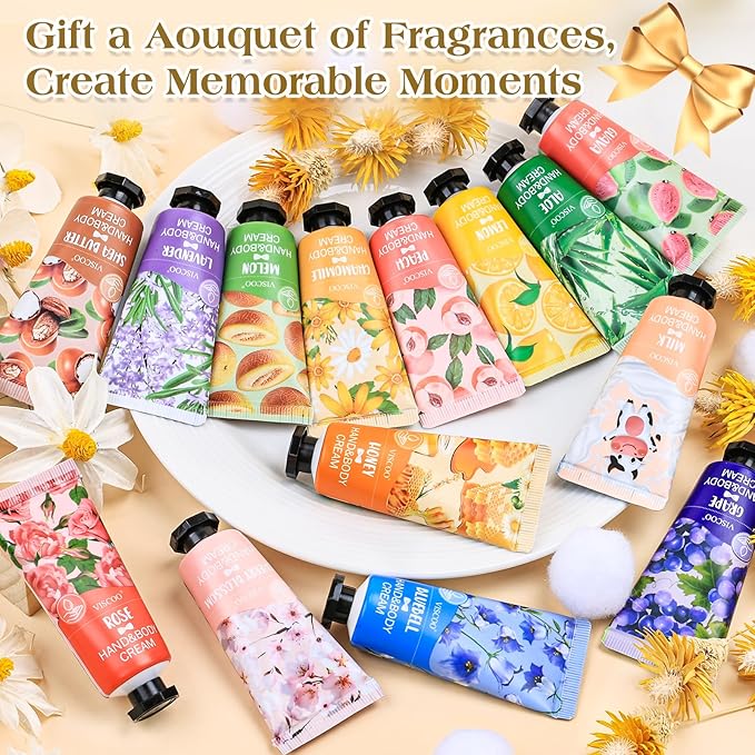 84 Pack Hand Cream Gifts Set for Women, Valentines Day Gifts for Her, Birthday Gifts for Women, Teacher Appreciation, Mini Moisturizing Hand Lotion Travel Size in Bulk for Dry Cracked Hands