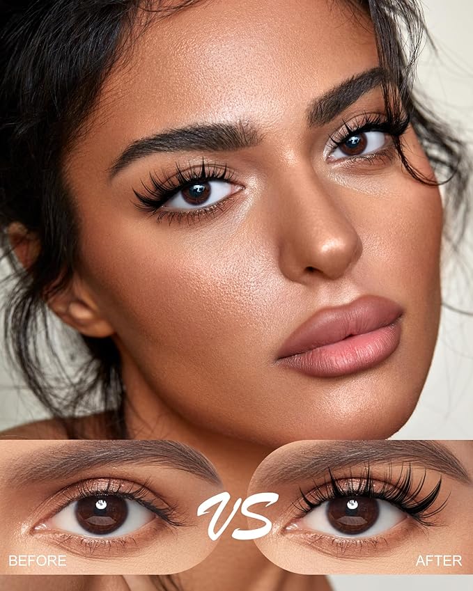 Fairy Lash Clusters Kit Short 8-14mm Manga Eyelash Clusters D Curl DIY Eyelash Extensions Wet-Look Spiky Anime Lashes Individual Fake Eyelashes Clusters with 0.03mm Ultra-Thin Invisible Lash Band