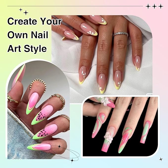 GELLAKTIK 12 Color Patting Nail Gel Polish, Ombre Painting Gel Palette French Gradient Gel Nail Blush Blooming UV/LED Curing for Gradient Nails, Beginner Friendly DIY Manicure Set