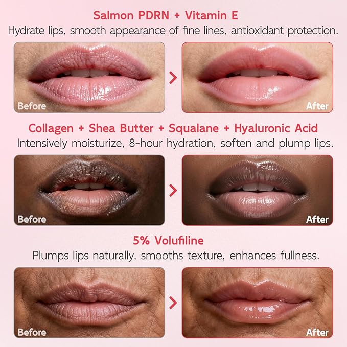 YouthVibe Lip Sleeping Mask Overnight Moisturizing – 5% Volufiline, Squalane, Shea Butter, PDRN & Collagen Hydrating Lip Mask Treatment for Lip Care, Dry & Flaky Lips
