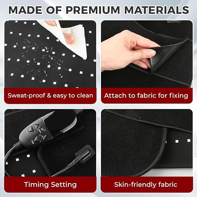 31.5''×14'' Red Light Therapy for Body, Eligible Infrared Light Therapy Pad, Dual Chip Grade 210 LEDs 660nm&850nm Infrared Light Therapy Wearable with Timer Remote Control