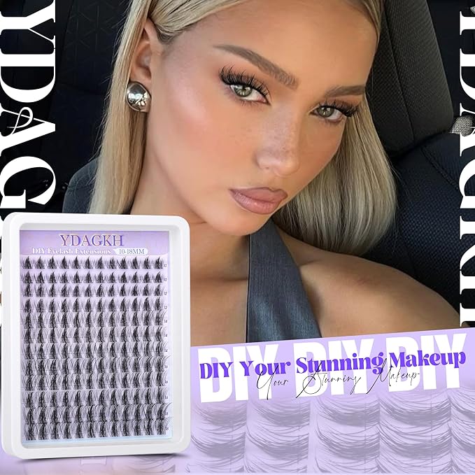 Manga Lash Clusters Spikes Wispy Eyelash Extension Invisible Band Spiky Cluster Eyelash Extensions Anime Fairy Eyelash Clusters 10-18mm DIY Natural Individual Lash Extension 144Pcs Doll Lashes