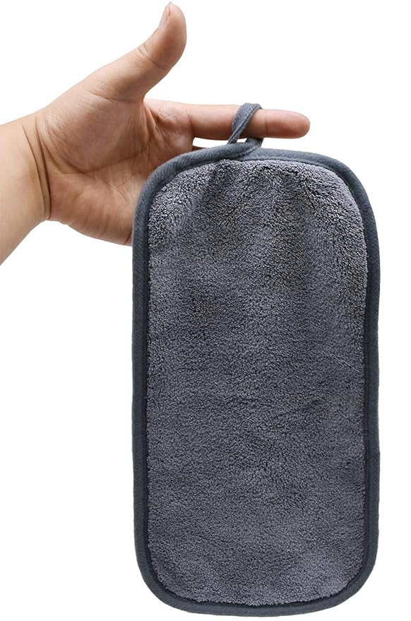BloomSesame Makeup Remover Cloths for Face, Eye, Lips - Reusable Makeup Remover Pads Soft Microfiber Facial Cleansing Cloths 6 x 12 inch 6 Pack (Gray)