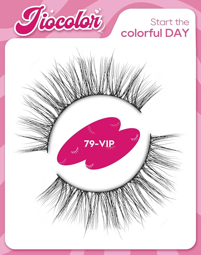 Natural Lashes Wispy C Curl False Lashes 9mm-16mm Demi Wispies Eyelashes Short Volume Mink Lashes Pack Fairy Classic Fake Lashes Cute Small Eye Lashes Pack 7 Pairs
