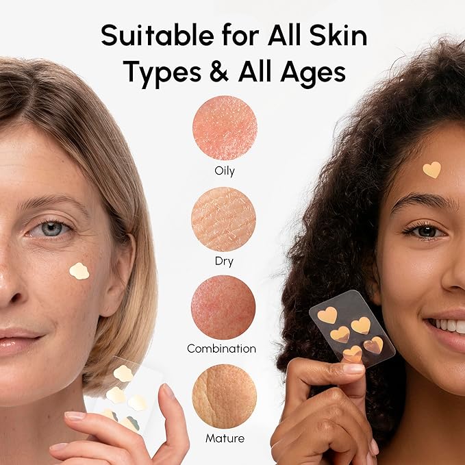 MAREE Star Pimple Patches for Face 2 PACK - Hydrocolloid Acne Patches w/Salicylic Acid, Tea Tree Oil & Centella - Cute Pimple Patches Stars - Teens Zit Patches Stickers - Parches Para Acne - 144 Dots