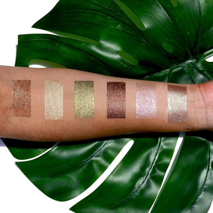 Palladio Liquid Eyeshadow, creamy shimmery formula that instantly adheres to the eyelid with flexible applicator wand for over 8 hours of smudge and crease-proof wear (Goldstone)