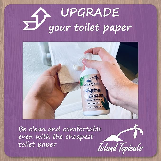 Wiping Lotion | Experience Clean | The Cleaner Way to use Toilet Paper | 8 Fl Oz Bottle (Unscented)