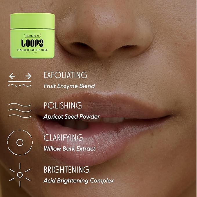 LOOPS Luxe Lips Trio Ultra Hydrating Lip Masks - Exfoliate, and Restore Hydration Below the Surface - Lip Balm - Gifts for Women, Stocking Stuffer