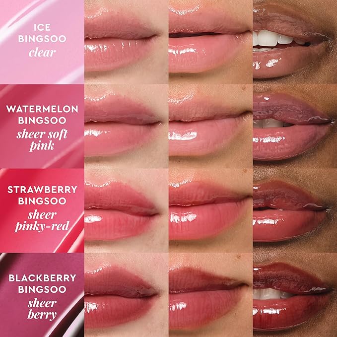 Glow Recipe Glass Balm Lip Treatment - 12Hr Hydrating Lip Balm & Moisturizer with Hyaluronic Acid to Smooth, Plump & Protect from Dryness - Sheer Soft Pink Tint, Watermelon Bingsoo (15 ml)